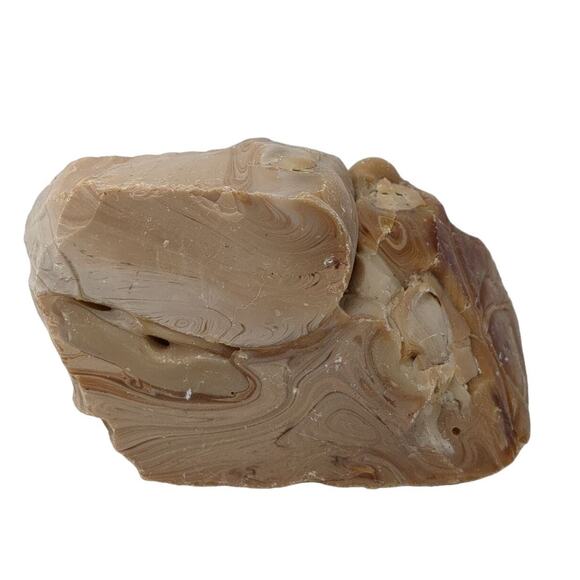 Carmel Chocolate Coffee Swirl Art Glass Cullet Slag Glass #5XL158 - Picture 2 of 5